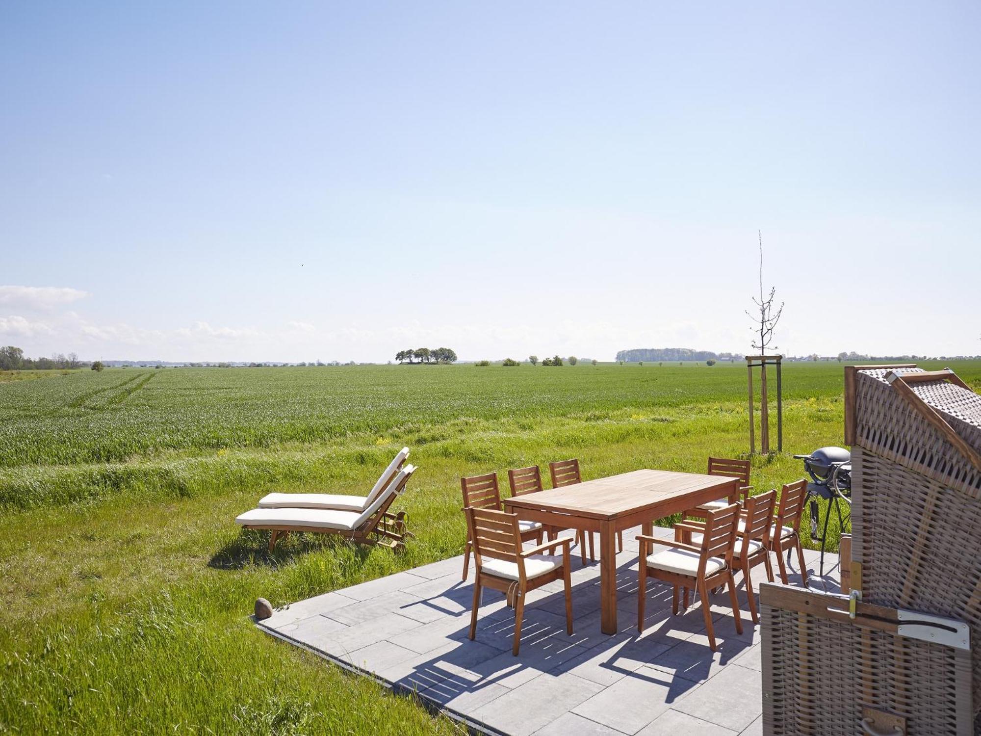 Reetland Am Meer - Luxus Reetdachvilla Mit 3 Schlafzimmern, Sauna Und Kamin F12 Дранске Екстер'єр фото